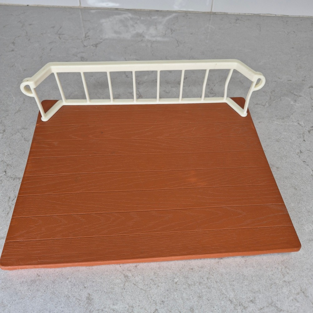 Little Tikes Blue Roof Dollhouse Replacement Pull Slide Out Deck Railing Brown